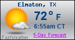 Weather Forecast for Elmaton, TX