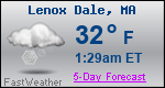 Weather Forecast for Lenox Dale, MA