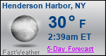 Weather Forecast for Henderson Harbor, NY