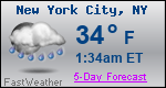 Weather Forecast for New York, NY