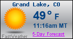 Weather Forecast for Grand Lake, CO