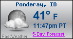 Weather Forecast for Ponderay, ID