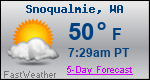 Weather Forecast for Snoqualmie, WA
