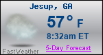 Weather Forecast for Jesup, GA