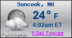 Weather Forecast for Suncook, NH