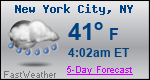 Weather Forecast for New York, NY