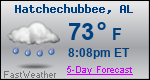 Weather Forecast for Hatchechubbee, AL