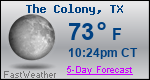 Weather Forecast for The Colony, TX