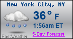 Weather Forecast for New York, NY