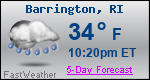 Weather Forecast for Barrington, RI