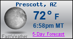 Weather Forecast for Prescott, AZ