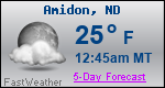 Weather Forecast for Amidon, ND