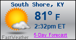 Weather Forecast for South Shore, KY