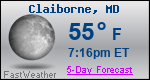 Weather Forecast for Claiborne, MD