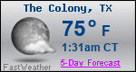 Weather Forecast for The Colony, TX