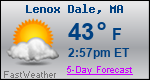 Weather Forecast for Lenox Dale, MA