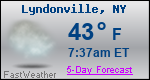 Weather Forecast for Lyndonville, NY
