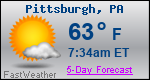 Weather Forecast for Pittsburgh, PA