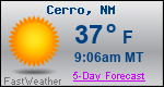 Weather Forecast for Cerro, NM