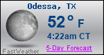 Weather Forecast for Odessa, TX