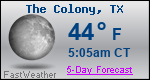 Weather Forecast for The Colony, TX