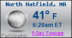Weather Forecast for North Hatfield, MA