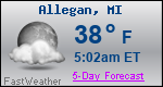 Weather Forecast for Allegan, MI