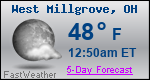 Weather Forecast for West Millgrove, OH