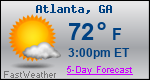Weather Forecast for Atlanta, GA