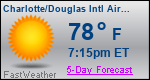 Weather Forecast for Charlotte/Douglas International Airport, NC