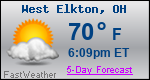Weather Forecast for West Elkton, OH