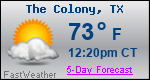 Weather Forecast for The Colony, TX
