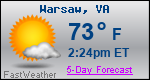 Weather Forecast for Warsaw, VA