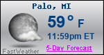 Weather Forecast for Palo, MI