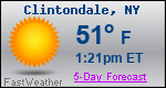 Weather Forecast for Clintondale, NY