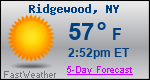 Weather Forecast for Ridgewood, NY