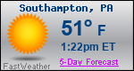 Weather Forecast for Southampton, PA