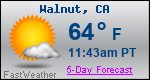Weather Forecast for Walnut, CA