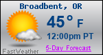 Weather Forecast for Broadbent, OR