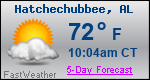 Weather Forecast for Hatchechubbee, AL