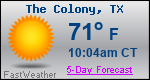 Weather Forecast for The Colony, TX