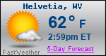 Weather Forecast for Helvetia, WV