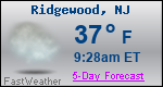 Weather Forecast for Ridgewood, NJ