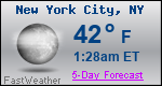 Weather Forecast for New York, NY