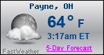 Weather Forecast for Payne, OH