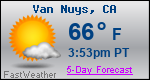 Weather Forecast for Van Nuys, CA