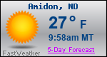 Weather Forecast for Amidon, ND