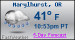Weather Forecast for Marylhurst, OR