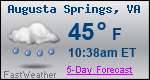 Weather Forecast for Augusta Springs, VA