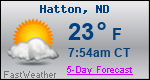 Weather Forecast for Hatton, ND
